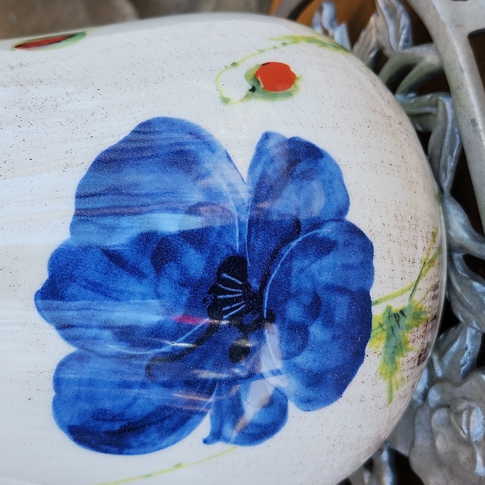 GTB HOME ITALIAN 72 OUNCE FLORAL POPPY PITCHER - Picture 9 of 11